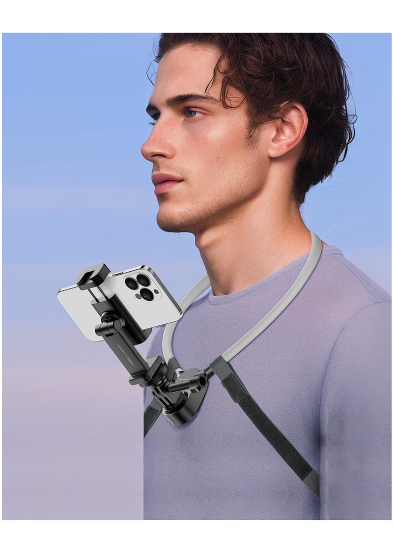 GUDOO Neck Phone Holder for Recording - POV/Vlog Phone Holder, Hands Free Selfie Neck Phone Holder Mount Chest Video Filming for iPhone 16 15 14 13 Android Phones GoPro DJI, NO Magnetic Version  - Image 4