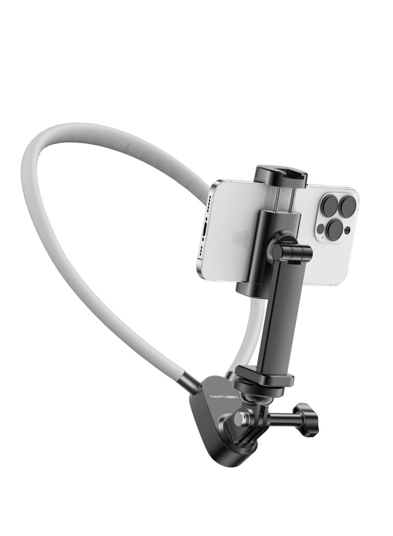 GUDOO Neck Phone Holder for Recording - POV/Vlog Phone Holder, Hands Free Selfie Neck Phone Holder Mount Chest Video Filming for iPhone 16 15 14 13 Android Phones GoPro DJI, NO Magnetic Version  - Image 1