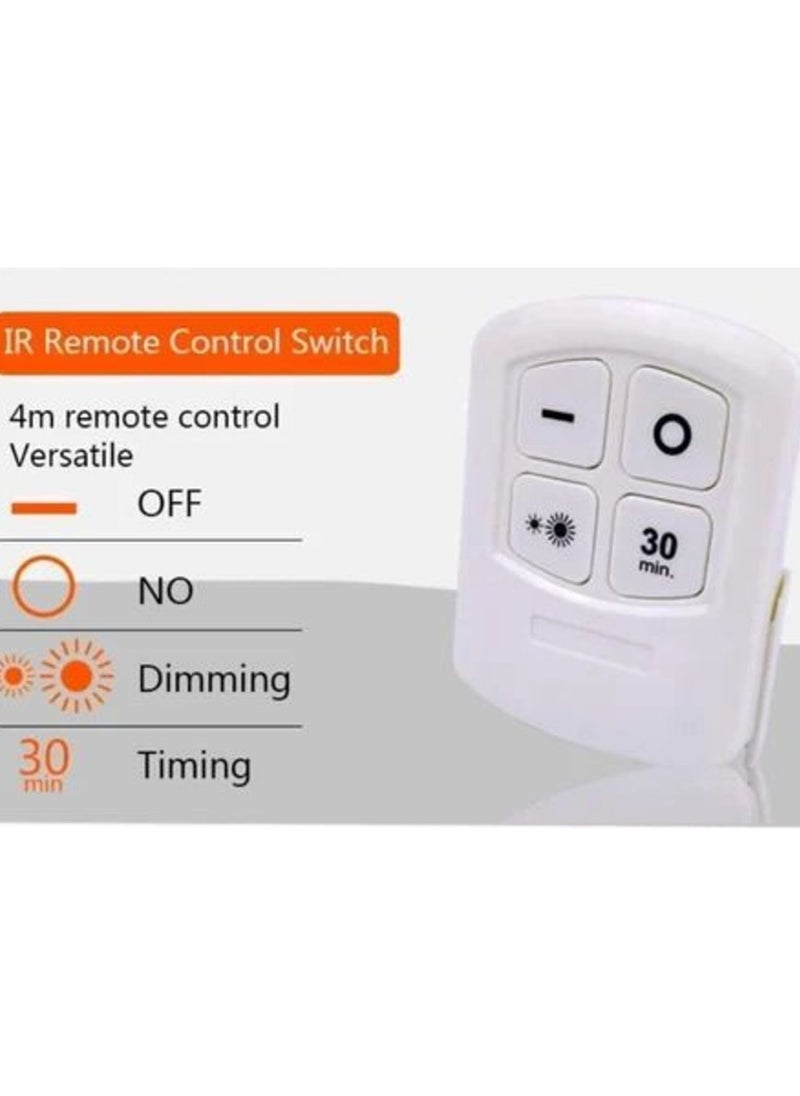 Generic 3 COB LED Touch Lights with Remote Control, 3 COB LED Battery Powered Touch Sensor Cabinet Lights  - Image 3