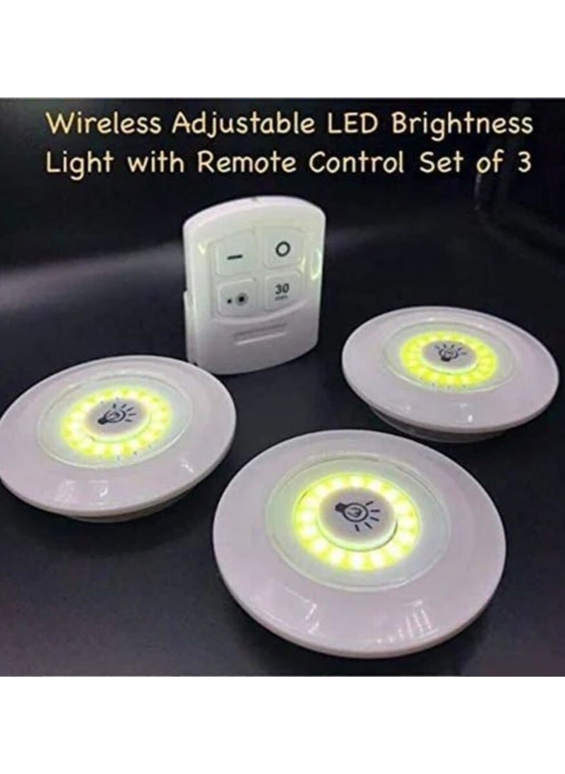 Generic 3 COB LED Touch Lights with Remote Control, 3 COB LED Battery Powered Touch Sensor Cabinet Lights  - Image 5