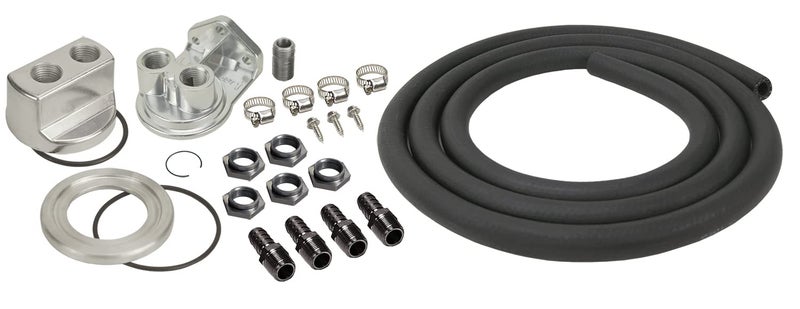 Derale 15748 Engine Oil Filter Relocation Kit Silver - Image 2