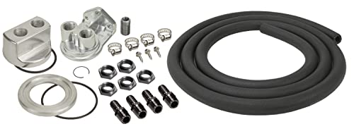 Derale 15748 Engine Oil Filter Relocation Kit Silver - Image 1
