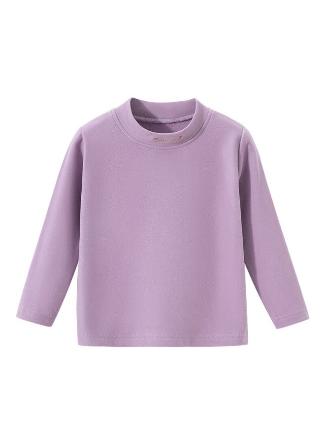 Elle Baby Girls' T-shirt Children's Base Layer Baby Autumn Winter Warm Top Toddler Purple High Neck Size 90 - Image 2