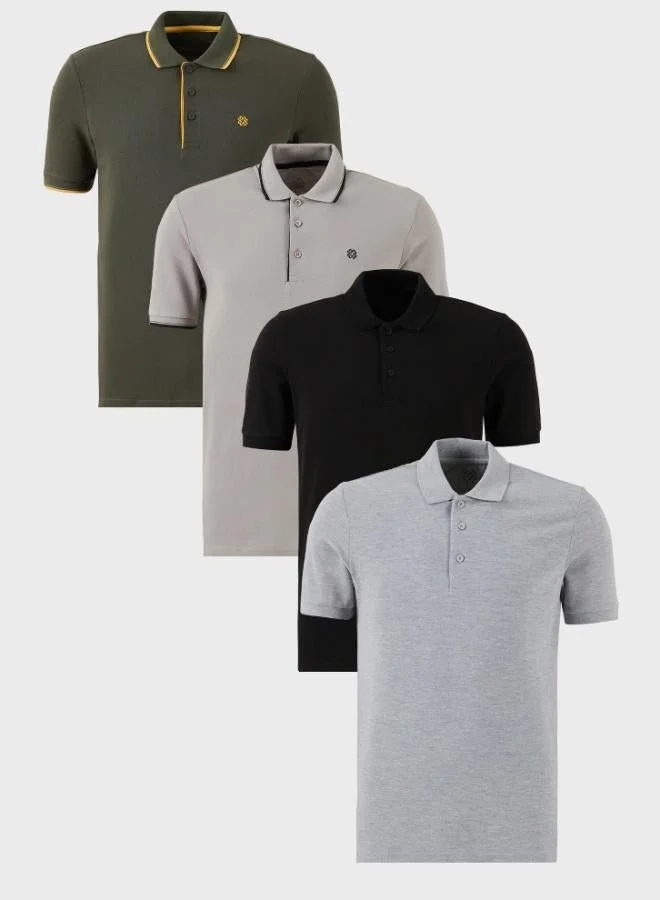 بوراتي قميص بولو رجالي قطن بياقة قميص  قطع