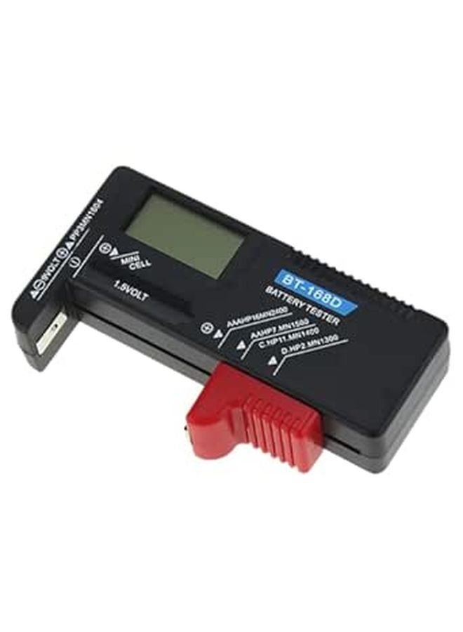 مقياس بطارية رقمي محمول لبطاريات AA و AAA 1.5V و 9V بشاشة LCD باللون الأسود - Image 1