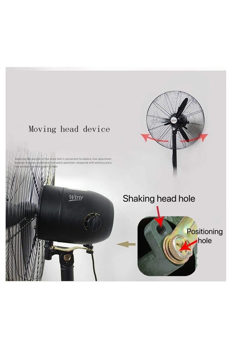 Wtrtr 26-30 inch Pedestal Fan,djustable Height Industrial Fan, Stand Fan, High Velocity Metal Stand Fan, Heavy duty Industrial Use, for Warehouse, Restaurant & Factory.F65-A (30") - Image 4