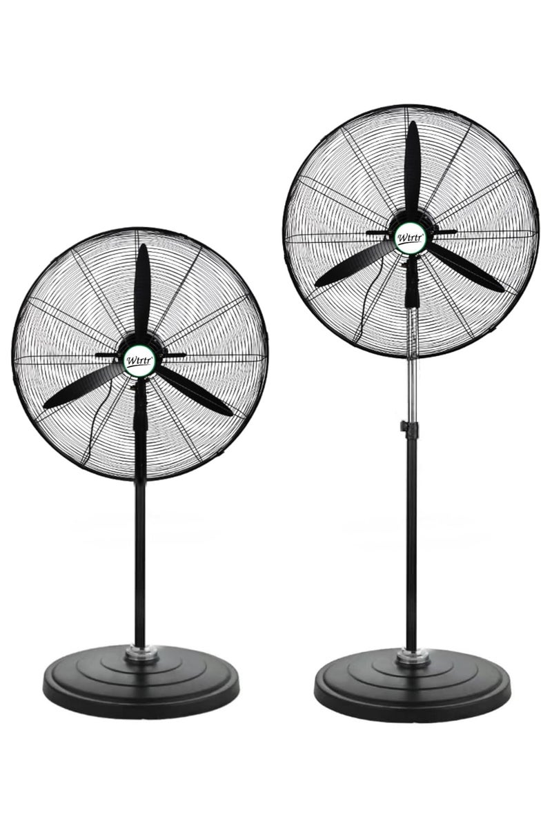 Wtrtr 26-30 inch Pedestal Fan,djustable Height Industrial Fan, Stand Fan, High Velocity Metal Stand Fan, Heavy duty Industrial Use, for Warehouse, Restaurant & Factory.F65-A (30") - Image 1