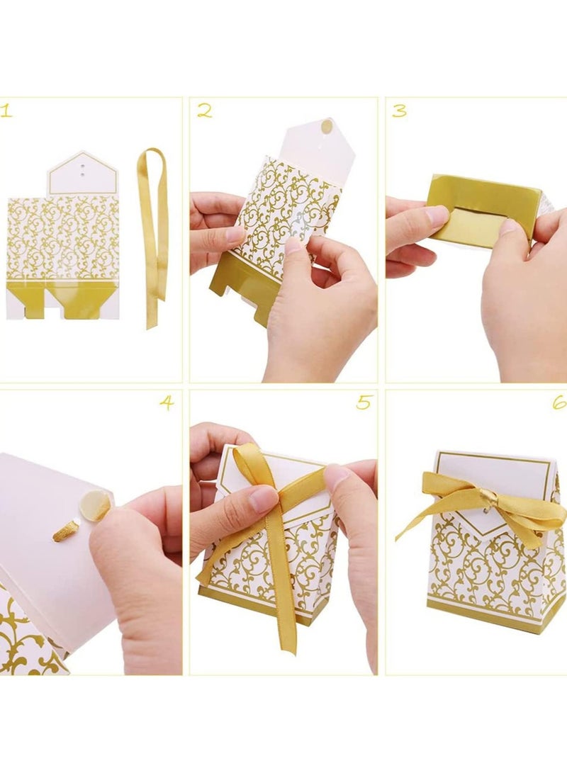 general Wedding Gift Bags, 20PCS Thank You Gift Boxes Candy Boxes with Wedding Bridal Shower Baby Shower Birthday Party Decoration Ribbon - Image 5