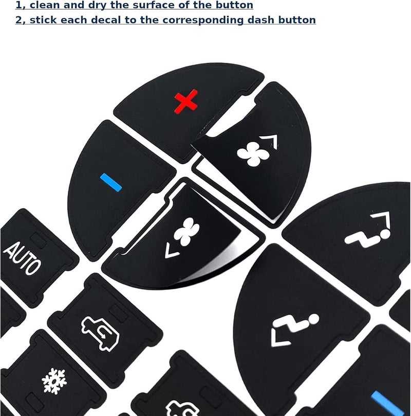 طقم إصلاح زر داش للراديو، ملصقات وشارات متوافقة مع سيارات جي إم سي يوكون وأكاديا وسييرا، وشيفي سيلفرادو وتاهو وسوبربان موديلات 2006-2014، قطعتان (راديو 20 × 2) - Image 5