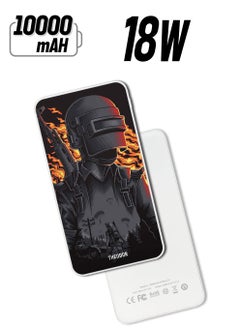 10,000 mAh Super Fast Charging Ultra Compact Power Bank with Quick Charge & Power Delivery, Portable Charger For iPhone and Android Pubg War