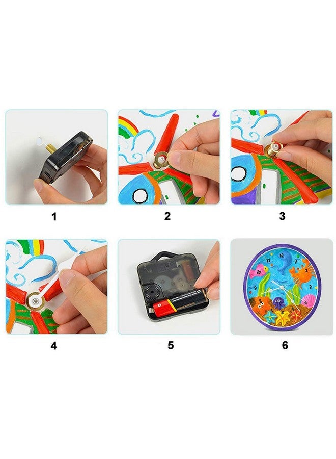 Webby Colorful DIY Paint Your Working Clock with Sea World Theme - Image 4