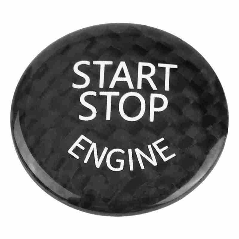 Engine Start Button Cover Carbon Fiber for BMW E Chassis Series - Durable Decoration Cover Easy to Install for BMW X6 E72 2010-2015 - Image 1