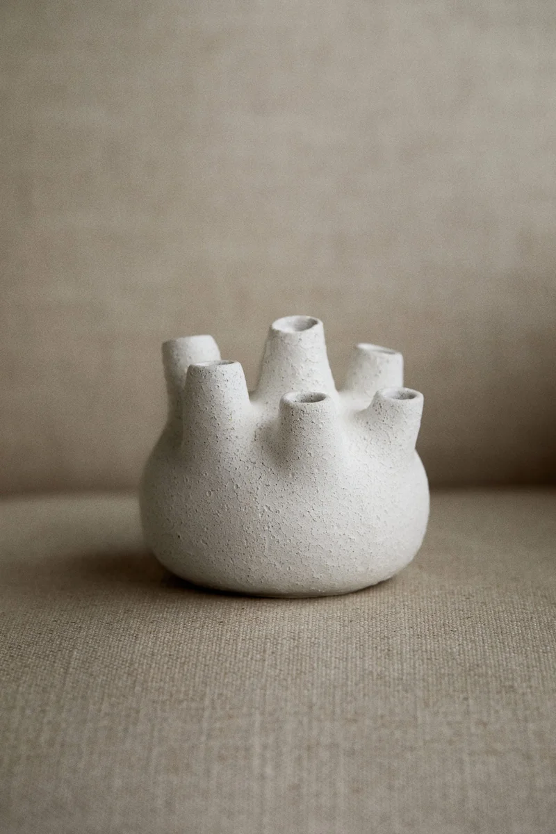 H&M Small stoneware ikebana vase