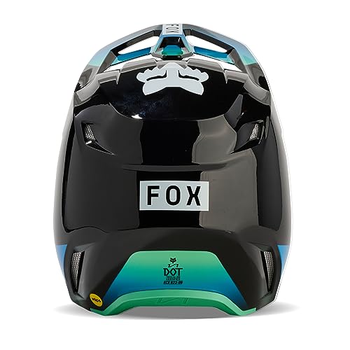 Fox Racing Youth V1 Motocross Dirt Bike Helmet, Black/Blue, Small - Image 3