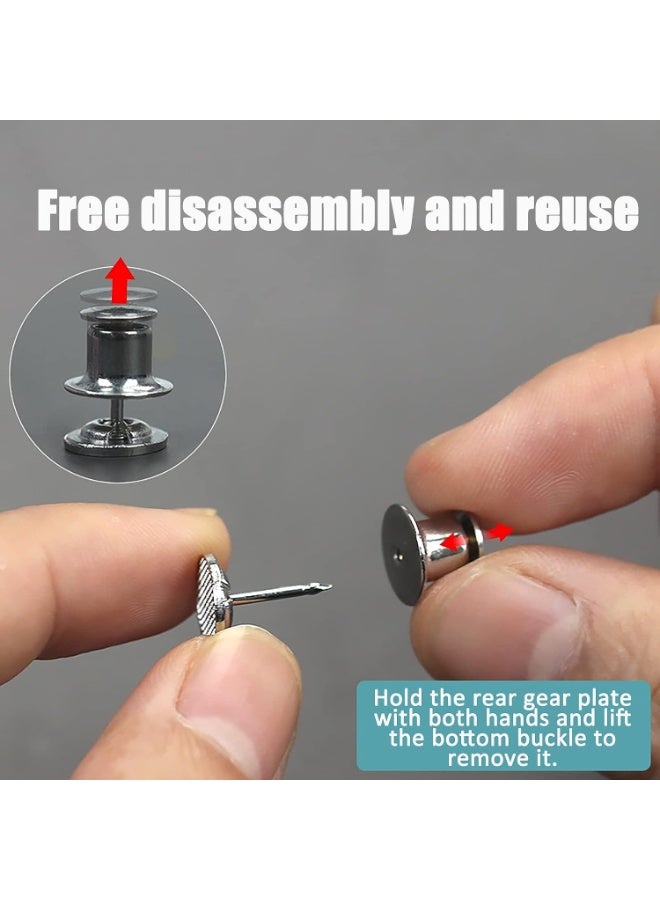 شابية قطعتان من أزرار الجينز القابلة للتعديل لتضييق الخصر، وموسع مشبك الخصر القابل للتعديل للجينز، ومشابك تضييق الخصر للجينز الفضفاض والسراويل والتنانير (لا يتطلب خياطة) - Image 5