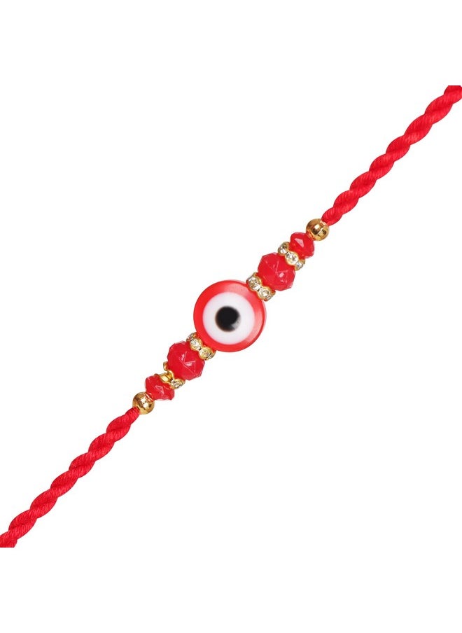 CHERKRAFT - Evil Eye Lumba Rakhi Set For Brother/Bhaiya Bhabhi Rakshabandhan Rakhi Thread - 04 - Image 1
