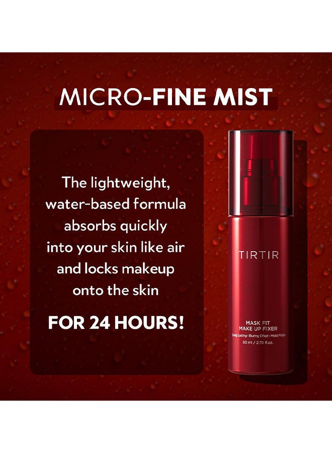 TIRTIR TIRTIR Mask Fit Make-Up Fixer, 24H Long Lasting Makeup Finishing Setting Spray, Lightweight And Non-Greasy, 80ml / 2.7 Fl Oz - Image 4