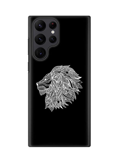 Case for Samsung Galaxy S22 Ultra 5G Snap Case Slim Snap Classic Series Shield Matte Finish Print - Lion Abstract