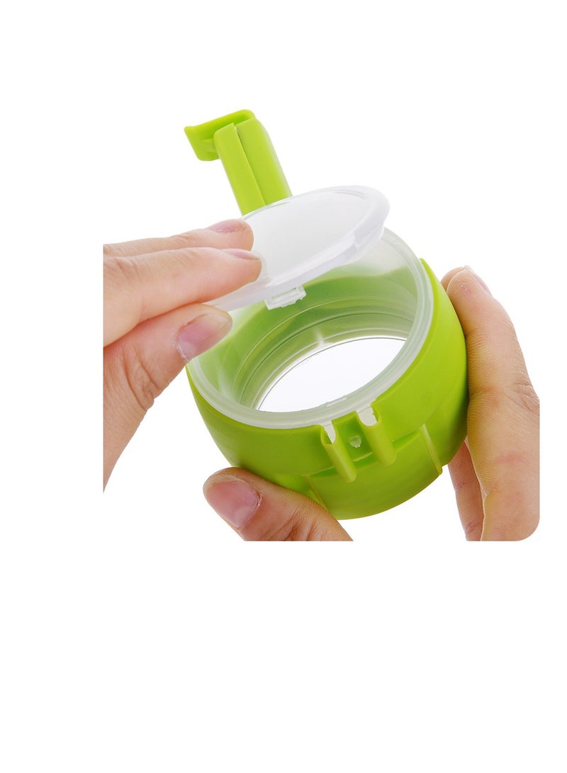 Food seal clamp set with pouring spout, Durable Plastic Clips for Food Storage, Bag Clips with Pour Spout, Seal and Pour Bag Clip for Food (Round)