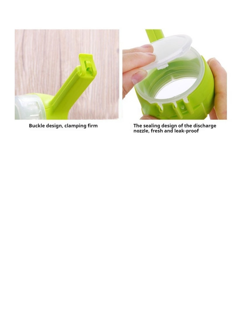 Food seal clamp set with pouring spout, Durable Plastic Clips for Food Storage, Bag Clips with Pour Spout, Seal and Pour Bag Clip for Food (Round)