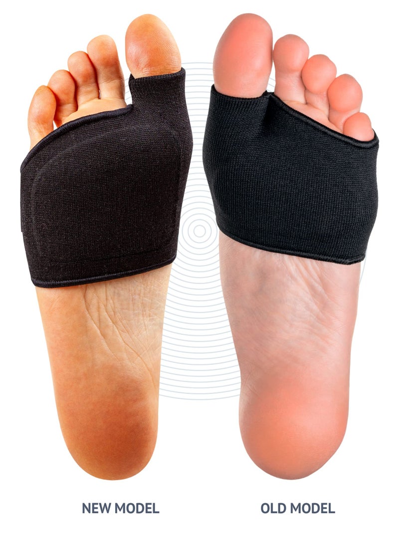 Silicone Forefoot Pads (Black) - 2-Pack Ball of Foot Cushions for Running, Dress Shoes & Boots | Anti-Slip, Shock Absorption & Blister Prevention - Image 3