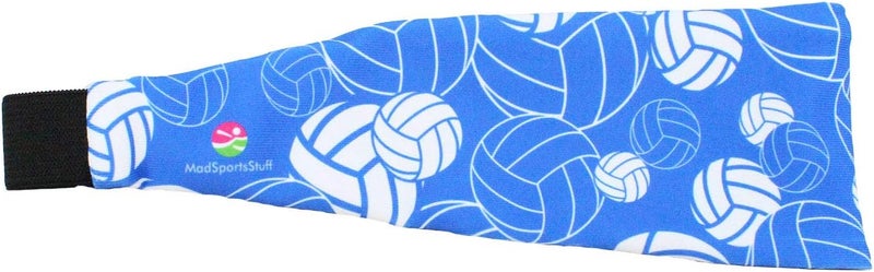 MadSportsStuff Crazy Volleyball Headband with Volleyball Logos - Image 2