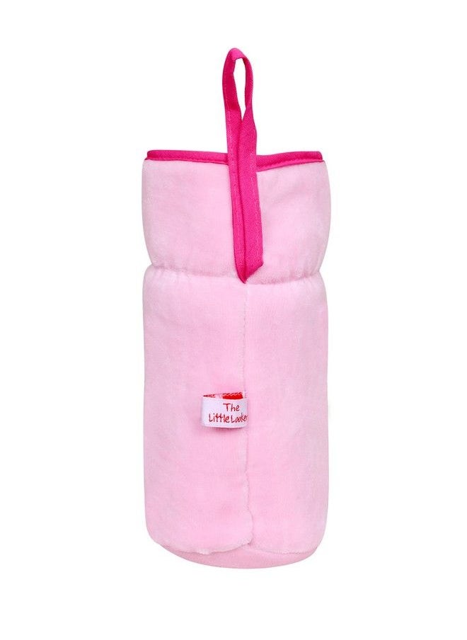 The Little Lookers - Bottle Cover For Philips Avent Wide Neck Feeders Soft Plush Stretchable Baby Feeding Bottle Cover With Easy To Hold Strap (Light Pink & Royal Blue Wide Neck 240330Ml 811Oz) - Image 1