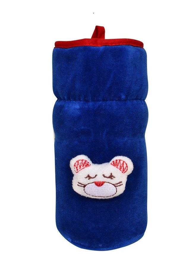 The Little Lookers - Bottle Cover For Philips Avent Wide Neck Feeders Soft Plush Stretchable Baby Feeding Bottle Cover With Easy To Hold Strap (Light Pink & Royal Blue Wide Neck 240330Ml 811Oz) - Image 1
