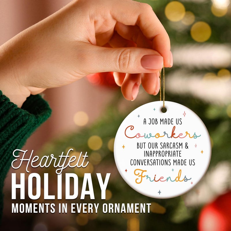 ZAGKOO Coworker Gifts for Women - Coworker Christmas Ornaments - Small Gifts for Coworkers - Work Besties Gifts for Women - White Elephant Funny Secret Santa Gifts Ideas for Coworkers - Christmas 2024 - Image 3