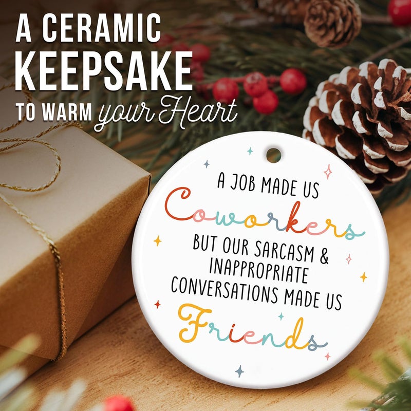 ZAGKOO Coworker Gifts for Women - Coworker Christmas Ornaments - Small Gifts for Coworkers - Work Besties Gifts for Women - White Elephant Funny Secret Santa Gifts Ideas for Coworkers - Christmas 2024 - Image 4