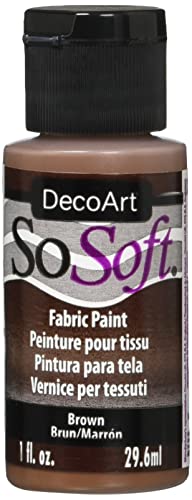 DecoArt DSS102-26 SoSoft Fabric Acrylics Paint, 1-Ounce, Brown - Image 4
