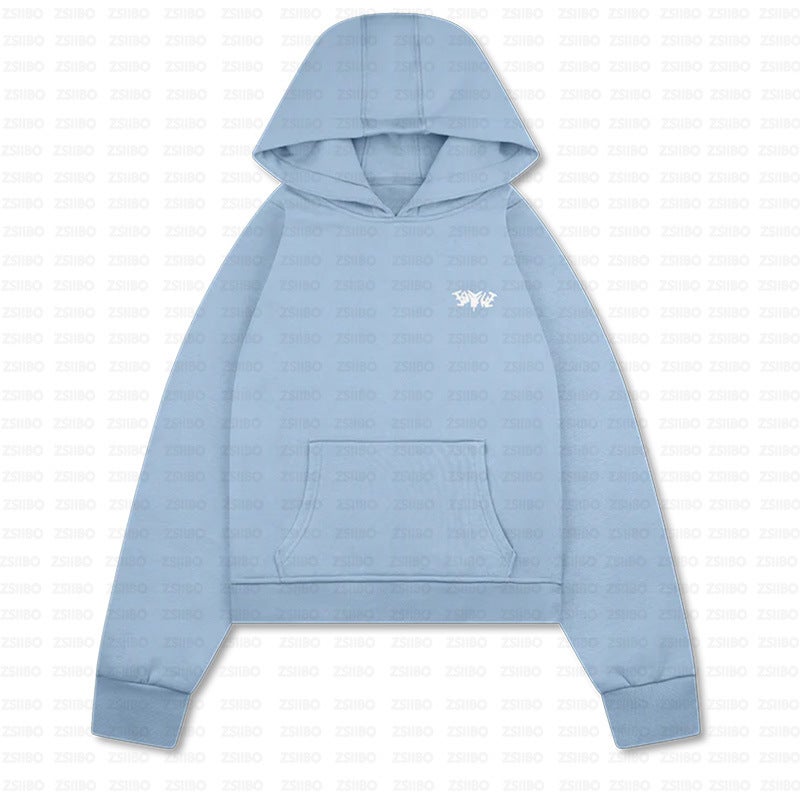 European and American Fashion Simple Loose All-match Hoodie Sweatshirt Pullover Distinctive Embroidered Mens and Womens Pullover Sweater Pants Pink Top - Image 2