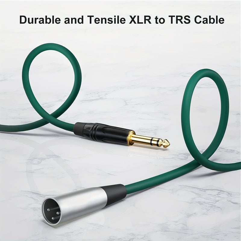 كابل TRS 6.5 ملم (1/4 بوصة) إلى ذكر XLR بطول 15 قدم، صوت متوازن للجيتار والباس - Image 5