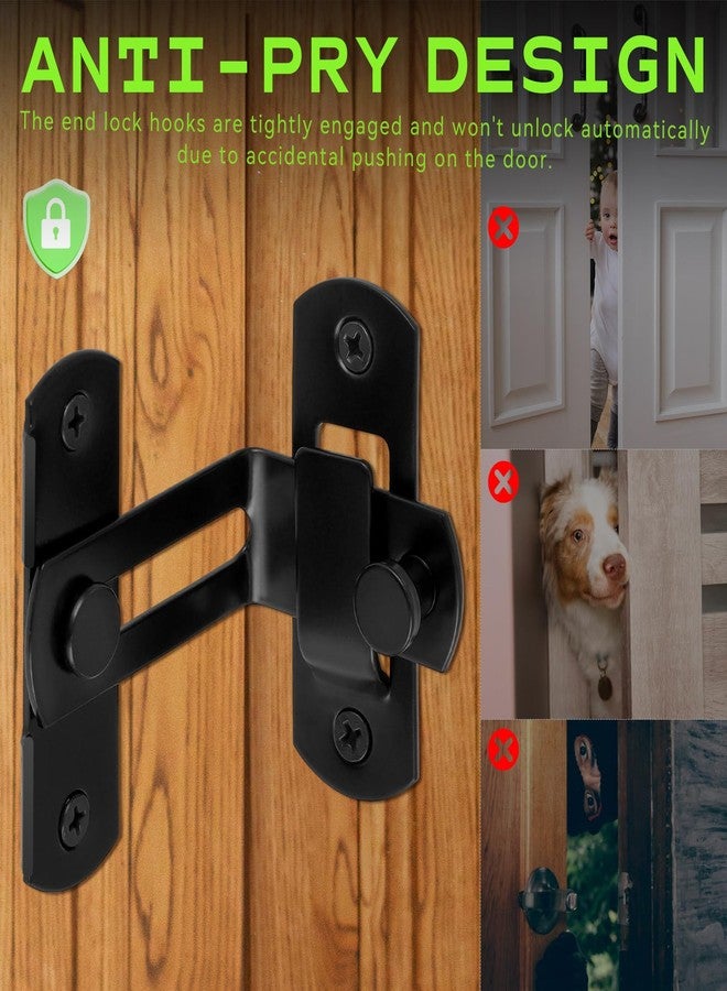 AUGHOA Barn Door Lock, 90 Degree Door Lock, Flip Door Sliding Latch, Angle Door Latch Buckle, Bi-Fold Door Lock for Bathroom, Sliding Door, Window, Garden, Garage, Outdoor - Image 4