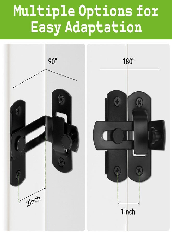AUGHOA Barn Door Lock, 90 Degree Door Lock, Flip Door Sliding Latch, Angle Door Latch Buckle, Bi-Fold Door Lock for Bathroom, Sliding Door, Window, Garden, Garage, Outdoor - Image 3