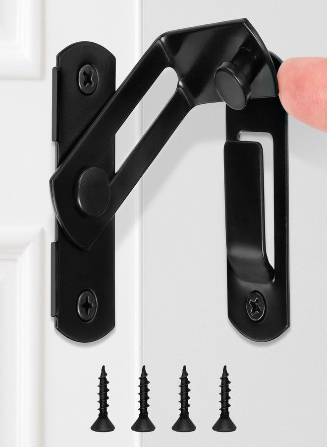 AUGHOA Barn Door Lock, 90 Degree Door Lock, Flip Door Sliding Latch, Angle Door Latch Buckle, Bi-Fold Door Lock for Bathroom, Sliding Door, Window, Garden, Garage, Outdoor - Image 1