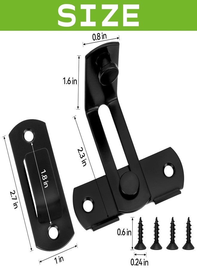 AUGHOA Barn Door Lock, 90 Degree Door Lock, Flip Door Sliding Latch, Angle Door Latch Buckle, Bi-Fold Door Lock for Bathroom, Sliding Door, Window, Garden, Garage, Outdoor - Image 2