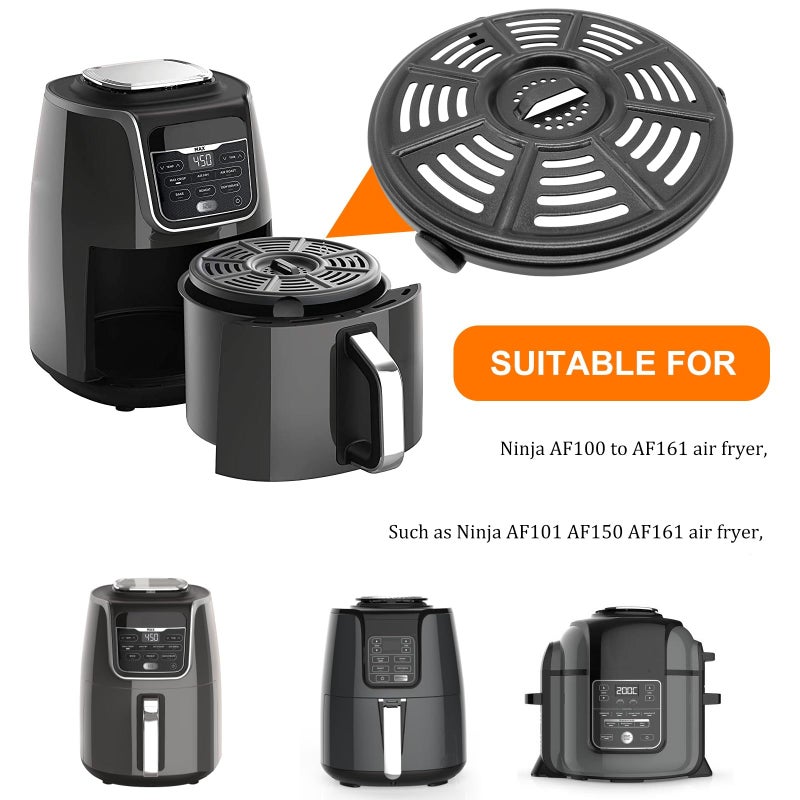 GWY Air fryer Replacement Tray for Ninja Air Fryer AF101 4 QT AF161 Max XL AF150 XL 5.5 Quart, 8.2'' Round Food Grade Air Fryer Grill Pan Plate Crisper Plate Accessories Rack Parts,Dishwasher Safe - Image 2