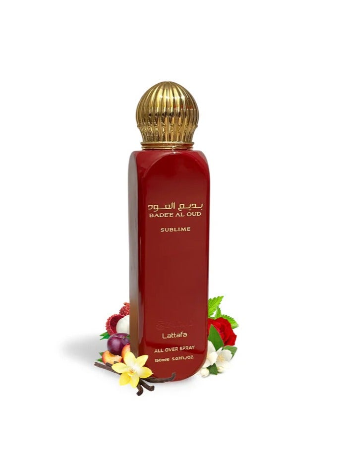 LATTAFA BADEE AL OUD SUBLIME ALL OVER SPRAY, 150ML - Image 2