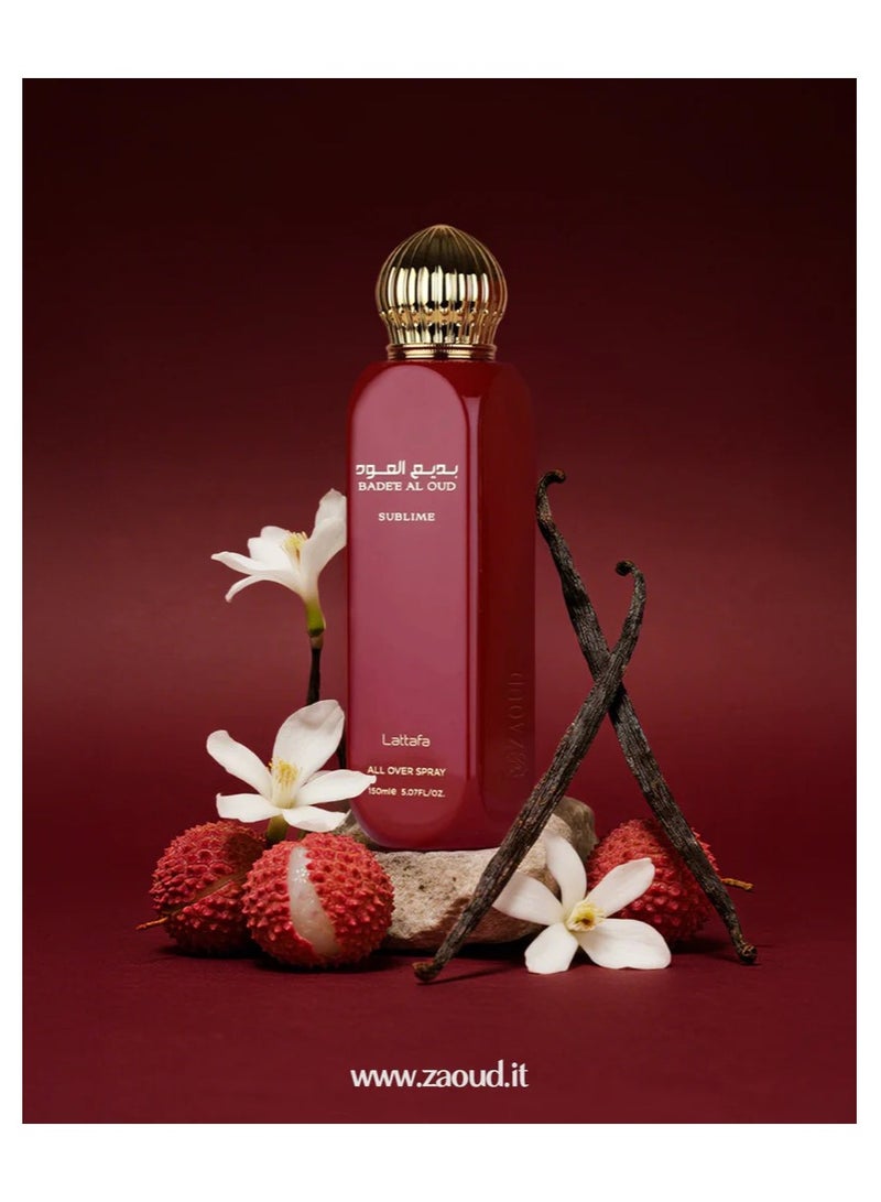 LATTAFA BADEE AL OUD SUBLIME ALL OVER SPRAY, 150ML - Image 3