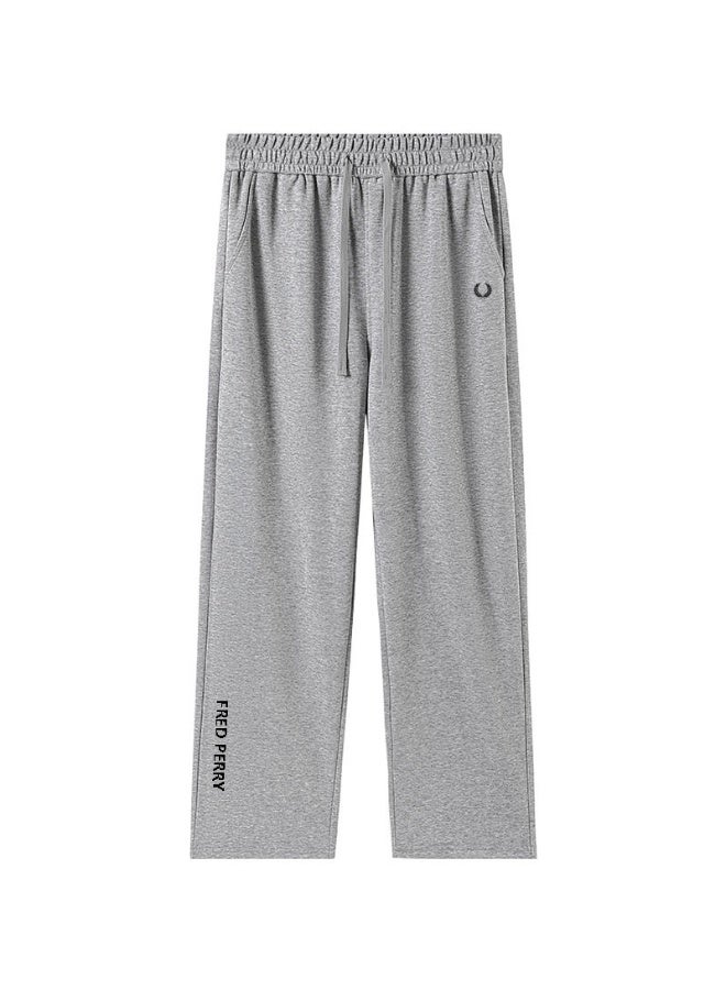 Fred Perry wheat ear stereo LOGO straight wide-leg pants for men and women with loose casual drape sweatpants. - Image 2