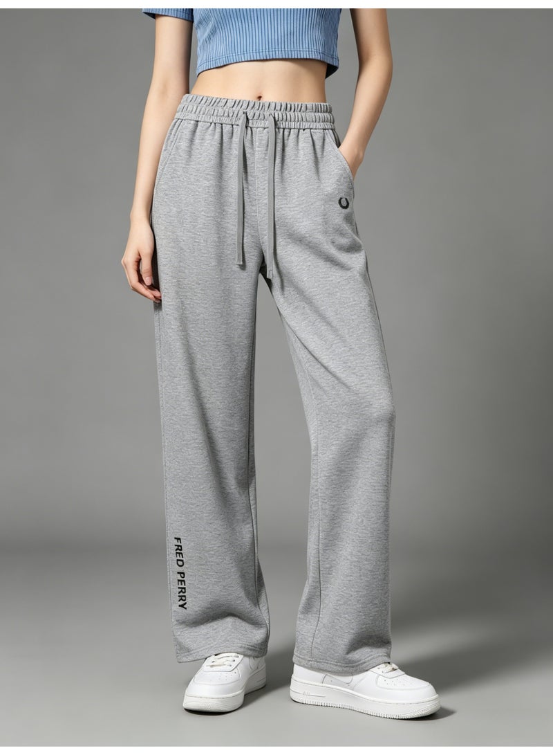 Fred Perry wheat ear stereo LOGO straight wide-leg pants for men and women with loose casual drape sweatpants. - Image 5