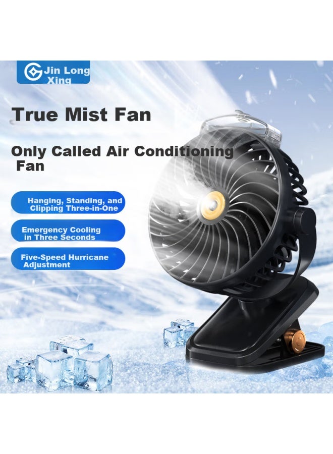 Jinlongxing Desktop Mini Fan, Office Fan, Usb Fan, For Student Dormitory, Bed, Car, Outdoor, Stroller, Clip-on Indoor Fan