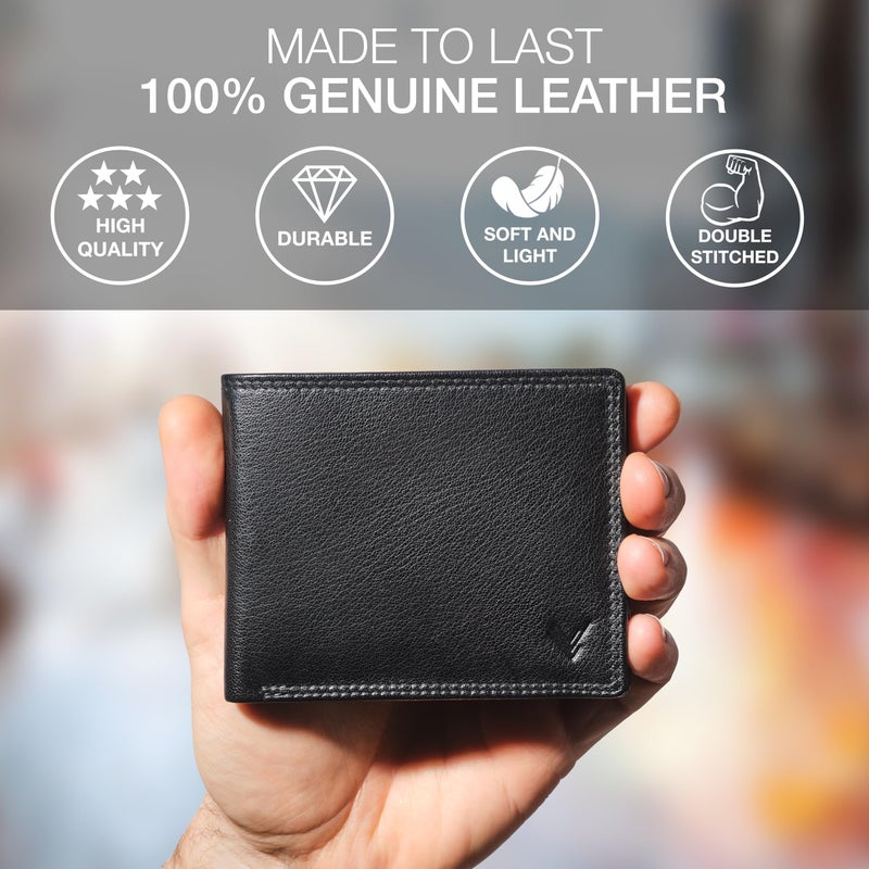 Lavalen Slim Leather Wallet for Men - Mens Wallet Bifold - Holds Bills, Credit Cards - Carteras para Hombres Piel - Billeteras de Hombres Cuero Original - Front Pocket - Full Grain RFID Blocking - Image 2