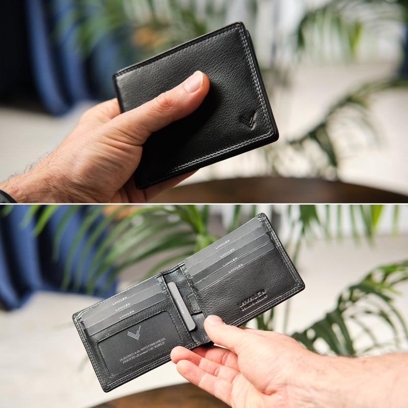 Lavalen Slim Leather Wallet for Men - Mens Wallet Bifold - Holds Bills, Credit Cards - Carteras para Hombres Piel - Billeteras de Hombres Cuero Original - Front Pocket - Full Grain RFID Blocking - Image 5