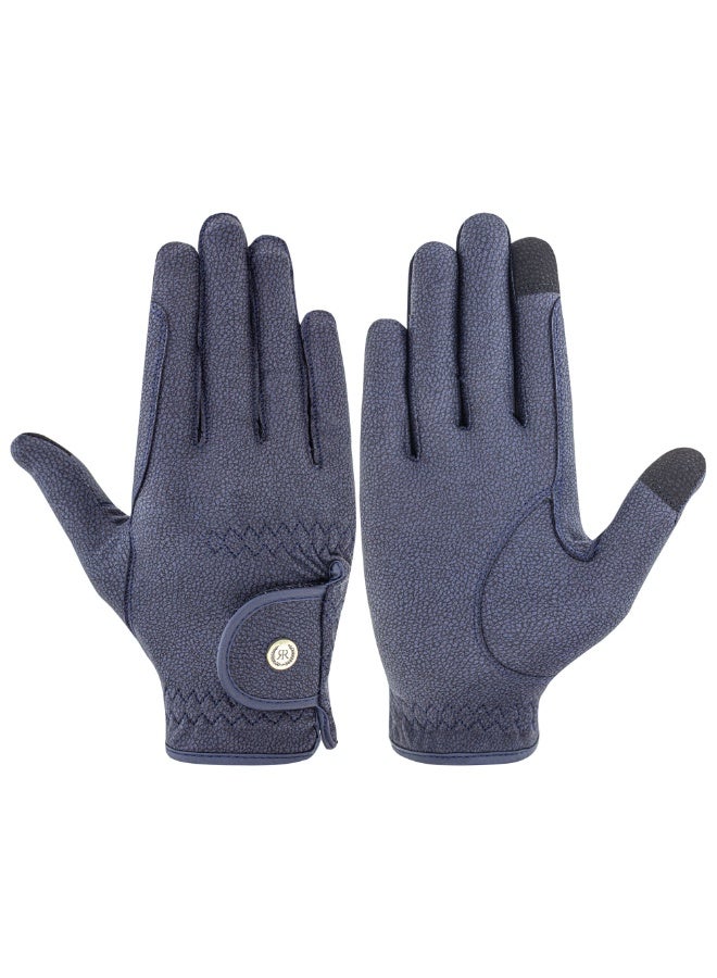 رويال رايدرز ROYAL RIDERS® 3945 Sero-Grip JP قفازات ركوب الخيل الفاخرة بنسيج سيرينو الياباني للرجال والنساء - #10063945 (كحلي) - Image 1