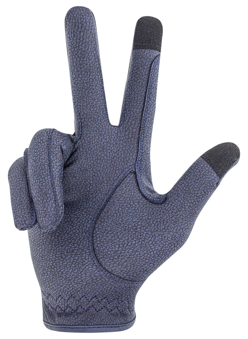 رويال رايدرز ROYAL RIDERS® 3945 Sero-Grip JP قفازات ركوب الخيل الفاخرة بنسيج سيرينو الياباني للرجال والنساء - #10063945 (كحلي) - Image 5
