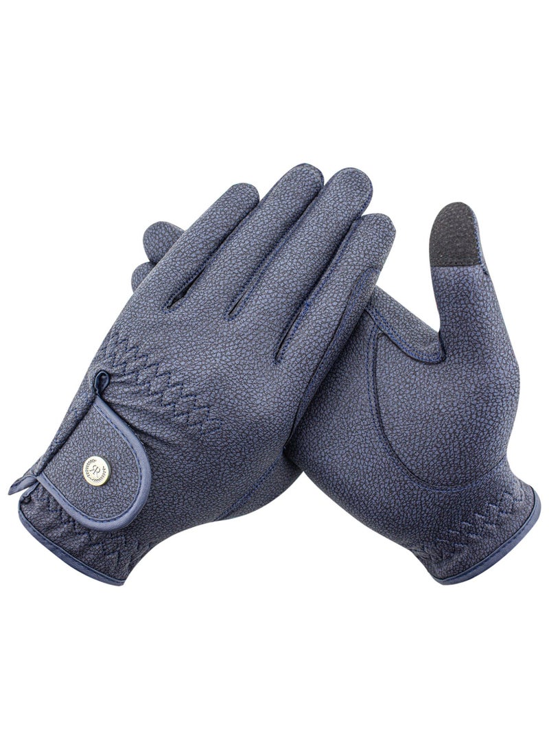 رويال رايدرز ROYAL RIDERS® 3945 Sero-Grip JP قفازات ركوب الخيل الفاخرة بنسيج سيرينو الياباني للرجال والنساء - #10063945 (كحلي) - Image 4