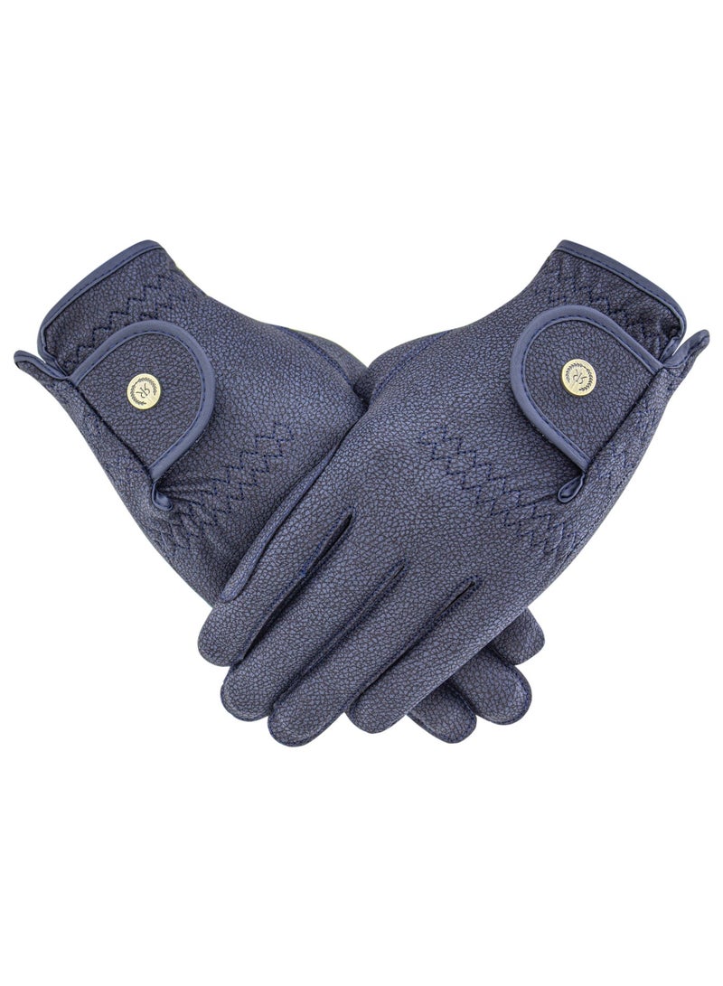 رويال رايدرز ROYAL RIDERS® 3945 Sero-Grip JP قفازات ركوب الخيل الفاخرة بنسيج سيرينو الياباني للرجال والنساء - #10063945 (كحلي) - Image 2
