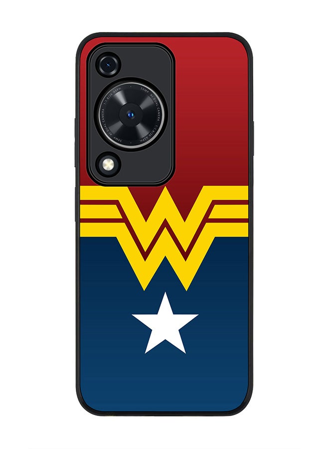 Stylizedd Rugged Black edge case for Huawei nova Y72 / Huawei Enjoy 70 4G, Slim fit Soft Case Flexible Rubber Edges Anti Drop TPU Gel Thin Cover -  Wonder Woman  - Image 1